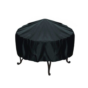 77x58cm Patio Round Fire Pit Cover Waterproof UV Rain Snow Outdoor Protector Grill BBQ Cover Black