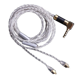 Universal MMCX Replacement Upgrade Silver Plated Earphone Cable 3.5mm Wire for SE535 846 with Mic