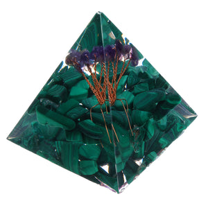 Himalayas Stone Orgone Pyramid Energy Generator Tower Home Reiki Healing Crystal Decorations