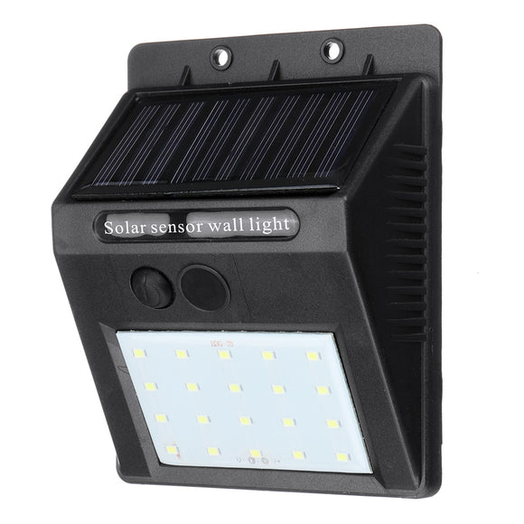 20 LED Solar Power Wall Light Outdoor Waterproof Light-controlled Garden Security Lamp