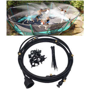 Black 6-18M Outdoor Mist Coolant System Misting Cooling Kit for Greenhouse Garden Patio Watering Irrigation System