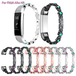 Bakeey Replacement Stainless Steel Crystal Colorful Smart Watch Band for Fitbit Alta Fitbit HR