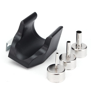 Hot Air Gun Handle Bracket with 3Pcs Nozzle for QUICK ATTEN 858D 858 868D 878D 898D