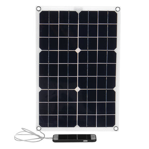 20W 18V Flexible Monocrystalline Solar Panel with USB Charger 12V/5V Solar Controller