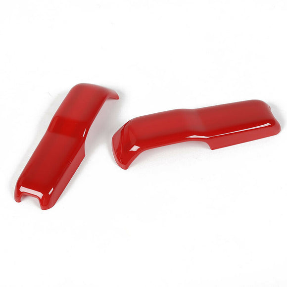 2PCS Engine Hood Hinge Cover Decoration Stickers Trim Replacement Red For Jeep Wrangler JL 2018-2019 Gladiator 2020