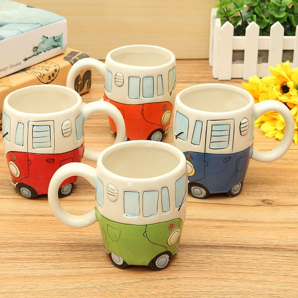 Creative Ceramic Coffee Cup Lovely Camper Van Retro Bus Mug