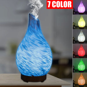 Aromatherapy Machine Cross-border Home Appliances Mute Luminous Ultrasonic Atomization 3D Glass Aroma Humidifier