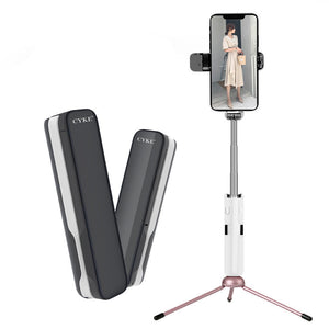 Portable Mini bluetooth Foldable Selfie Stick With LED Fill Light for Live Sport Mobile Phones