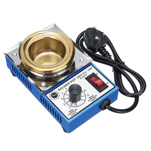 ST-21C 220V 150W Solder Pot Soldering Desoldering Bath Titanium Plate 50mm 200-450