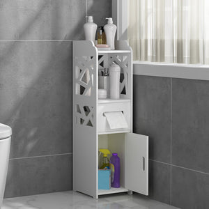 22x24x80cm Bathroom Floor Standing Storage Cabinet Washbasin Shower Corner Shelf