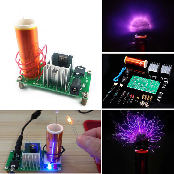 3pcs DIY Mini Tesla Coil Module Unassembled 15W DC 15-24V 2A Plasma Speaker Electronic Kit