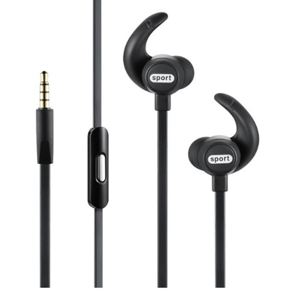 Outdooors Sport Running Sweatproof Music In-ear Earphone Headphone for Smartphone with Mic