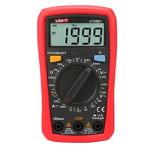 UNI-T UT33B+ Digital Multimeter Current AC DC Voltage Resistance Diode Battety Tester LCD Backlight