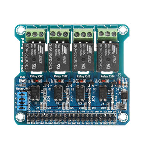 4 Channel 5A 250V AC/30V DC Compatible 40Pin Relay Board For Raspberry Pi A+/B+/2B/3B