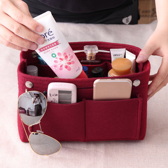 Women Felt Home Storage Bag Travel Toiletry Bag Inner Bag