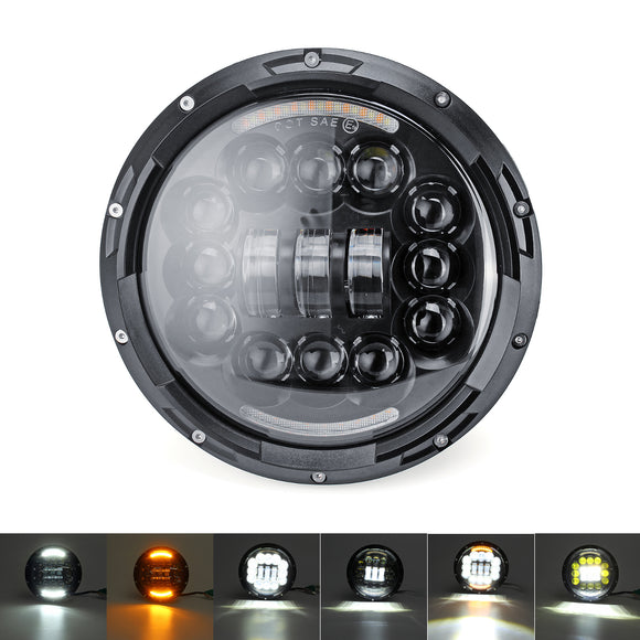 7 inch LED Headlights Turn Signal DRL For Harley Lada Niva Jeep Wrangler