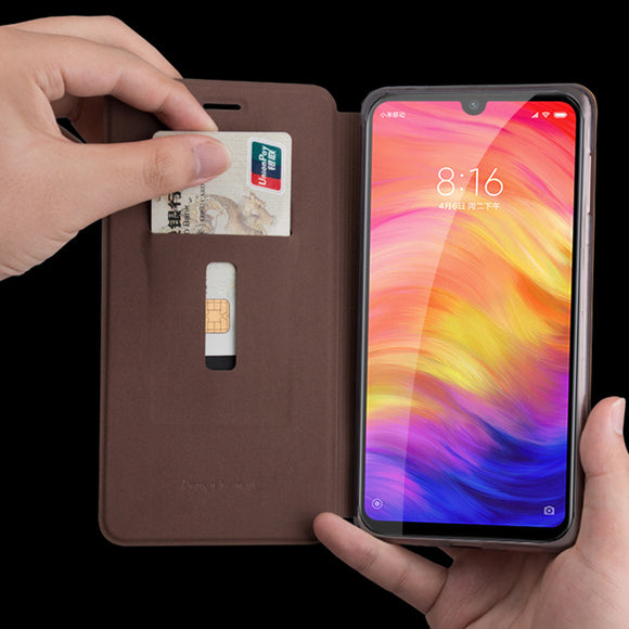 MOFI Shockproof PU Leather Flip Card Slot With Stand Full Body Protective Case For Xiaomi Redmi Note 7 / Redmi Note 7 PRO