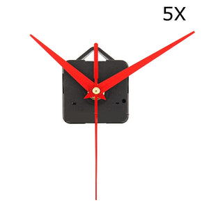 5Pcs DIY Red Triangle Hands Quartz Wall Clock Movement Mechanism