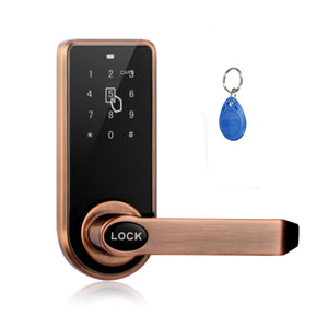 Electric Digital Keyless Security Entry Door Lock Touch Screen Password Card Key