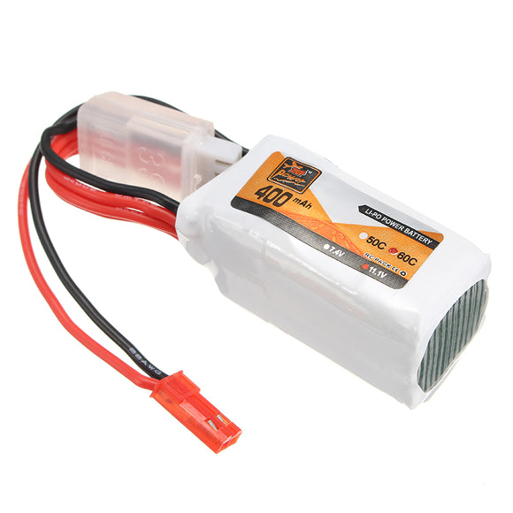 ZOP Power 11.1V 400mAh 60C 3S Lipo Battery JST Plug