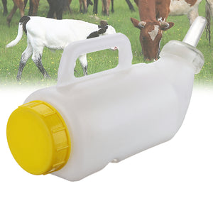 2L Calf Feeding Milk Bottles Drinker Animal Weaning Silicone Nipple Animal Feeder Drinker Farm Tools