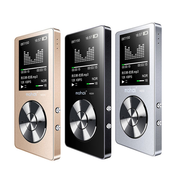 Mahdi M220 Metal MP3 Portable Digital Audio 1.8 Inch Screen FM E-Book Clock Music Player Speaker