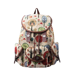 Women 14 Inches Laptop Backpack Printing Backpack