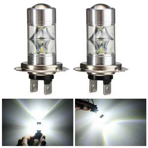 2pcs 550LM H7 Car Daytime Running Light 2835 12SMD LED Fog Light DRL Bulb  White