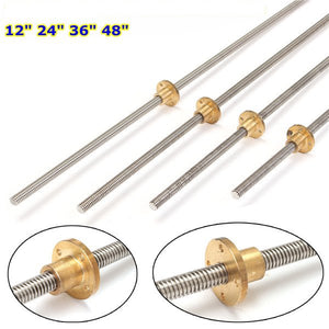 T10 Lead Screw 300mm Lead Screw with Brass Nut