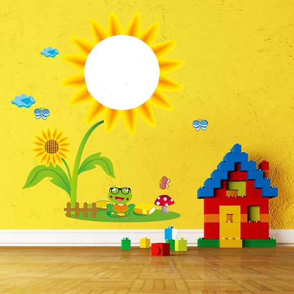 Children Creative Washable Wall Sticker Sunflower Sketchpad Room Decor