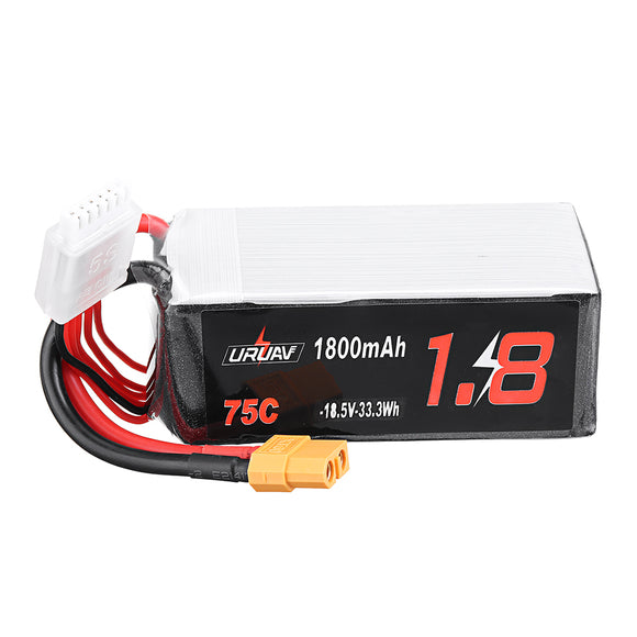 URUAV 18.5V 1800mAh 75C 5S Lipo Battery XT60 Plug for RC Drone