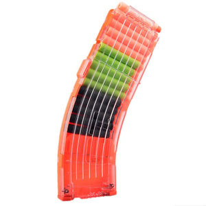 WORKER Toy 15Darts Plastic Clip Magazine For Retaliator Blaster Toy Orange Transparen