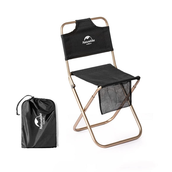 Naturehike NH18M001-Z Outdoor Portable Folding Chair Picnic BBQ Seat Stool Max Load 80kg