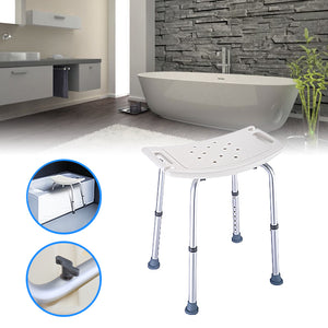 Portable Shower Seat Chair Adjustable 8 Height Stool Bench Bath Aid Anti-slip Bathroom Decorations