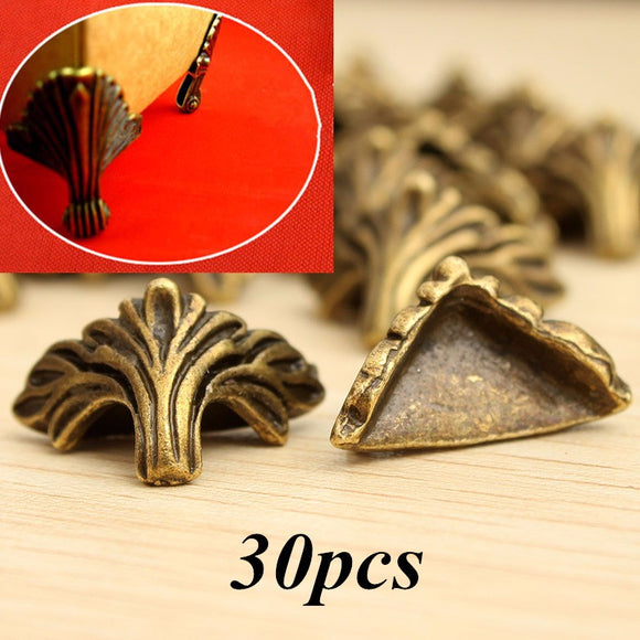 30pcs Dorabeads Box Corner Foot Protector  Box Edge Antique Bronze  Metal Corner Protector