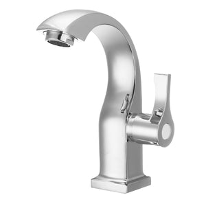 Modern Swan Neck Faucet Bathroom Sink Basin Deck Mount Sink Tap Cold Water