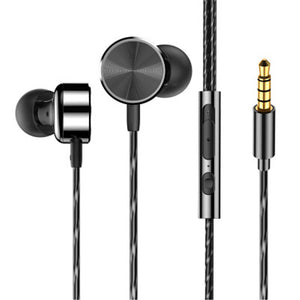 CAFELE Professional In-ear 3.5mm Wired Control Earphone Noise Cancelling Metal Heavy Bass Music Sports Earbuds for Phone