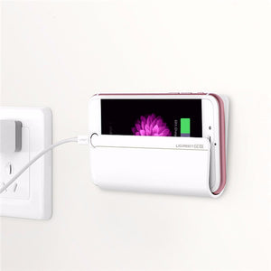 Ugreen Wall Charging Holder Mobile Stand Adhesive Strips Phone Charger Mount for iPhone Samsung HTC