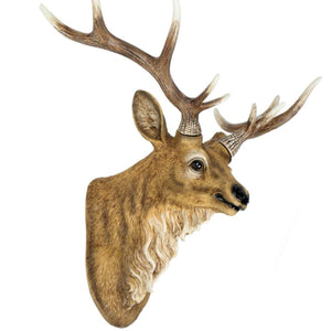 34x42cm Resin Deer Head Wall Sculptures Art Wall Hanging Ornament Home Decorations