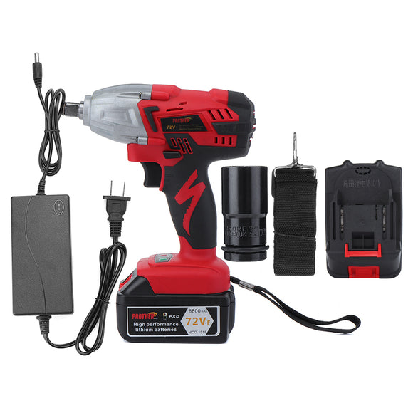 320Nm High Torque Electric Impact Wrench Cordless 8800mAh Li-ion Rechargeable Impact Wrench