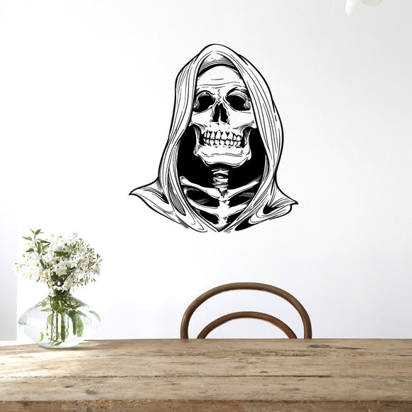 Hallowen Witch Skull Head Glass Window Decor Wall Sticker Party House Home Decoration