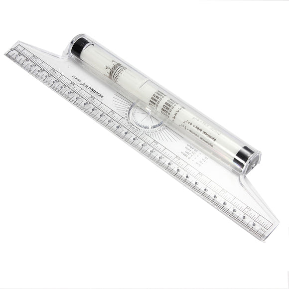 Clear Metric Parallel Multi-purpose Drawing Rolling Ruler