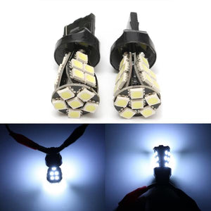 2pcs T20  Side Light Bulbs Lamps Canbus No Error W21 5W T20 6000K LED White Daytime DRL