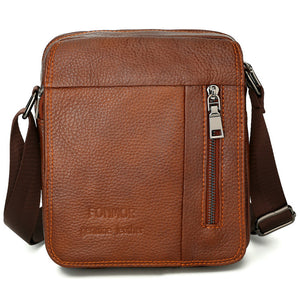 Men Genuine Leather Business Vintage Shoulder Bag Crossbody Bag