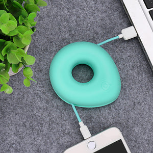 USAMS US-ZB029 Creative Mini Silicone Circular Cable Winder Cord Organizer Holder for Earphone Cable