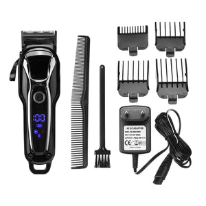SURKER 4 Attachment Combs Ceramic Cutting Head Hair Clipper Men's Electric Cordless Hair Trimmer kit