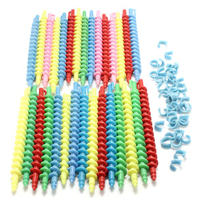 75pcs Plastic Hairdressing Spiral Hair Perm Rod Hair Styling Tools Salon Barber DIY