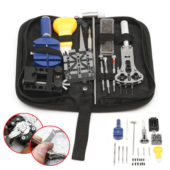 20PCS Watchmaker Watch Link Pin Remover Opener Repair Tool Kit With Case