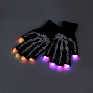 7 mode LED Finger Gloves Lighting Flashing Rave Toy Dance Party