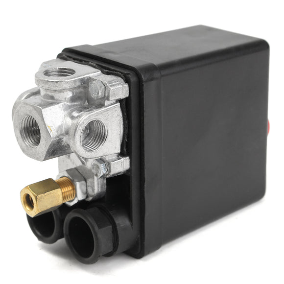 4 Port Air Compressor Pressure Switch With Unloader Control Valve On/Off Switch